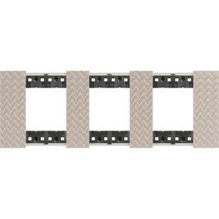BTicino 2x3P 71mm Living Now plate — KA4802M3MM