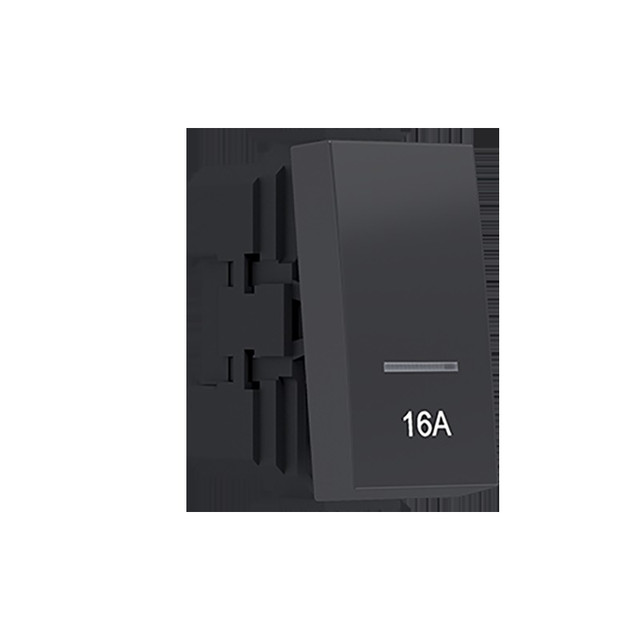 ACA Lighting MODYS 2-POLE SWITCH (0-1) WITH 16A INDICATOR ANTHRACITE 1 M. 2P 16AX 250VAC IP20 — 10101312426