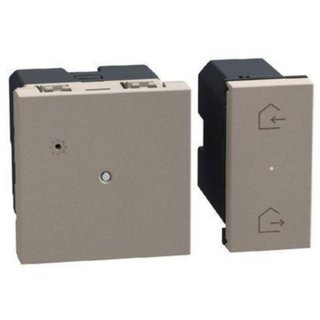 BTicino Gateway with flushmounted Home/Away wireless master switch 1 module. Power supply 100-240 Vac - 2 modules - stone — YG4510C