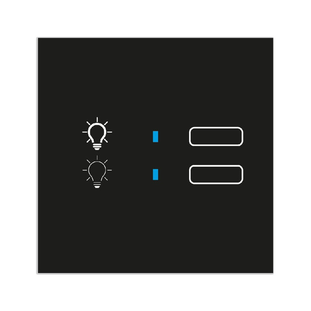 Blumotix Glass Icon cover — Black square — BX-F-QQBLEN
