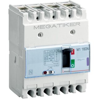 BTicino M1 160N - thermal-magnetic Mccb 3P+N/2 - Icu= 50kA - In= 40A — T714N40