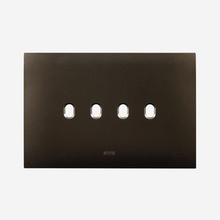 AVE NEW STYLE S44 SMART METAL PLATE, MATT BRONZE COLOUR – 4 CONTROLS – 4 MOD. — 44PSMN04BRO