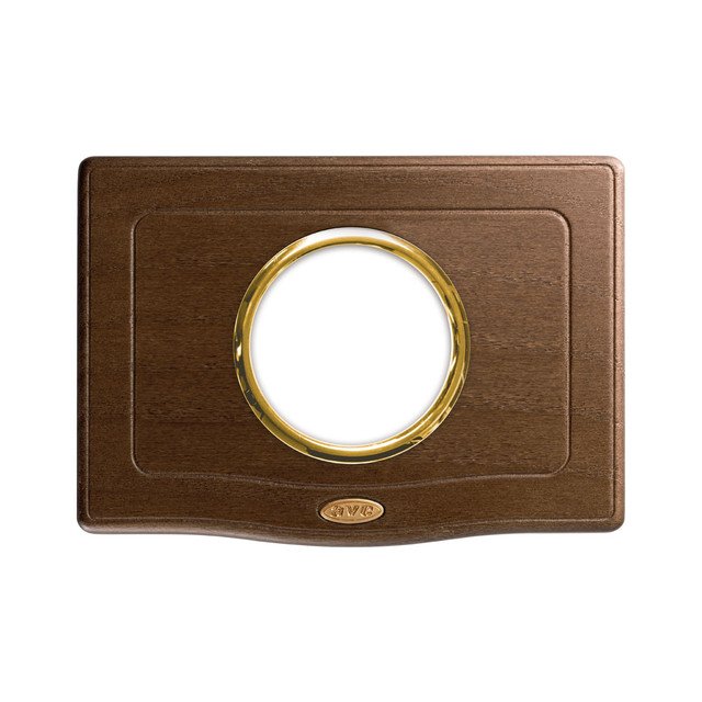 AVE ENGLAND STYLE PLATE WALNUT 1SOCKET — 44PLE90NOC