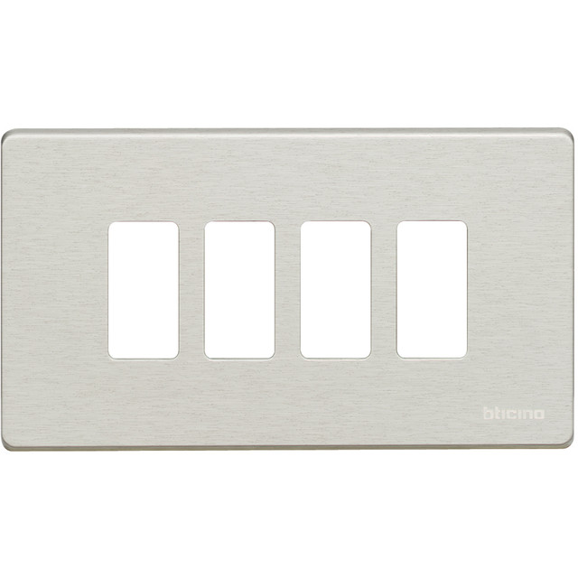 BTicino Cover plate 4 modules — 504/4/AL