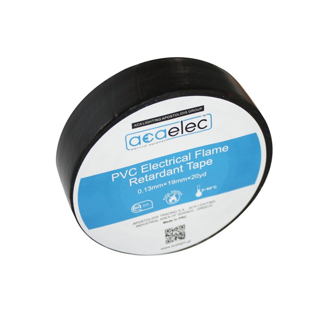ACA Lighting ELECTRICAL PVC TAPE ACAELEC BLACK 0.13mmx19mmx20yds — DY00000020