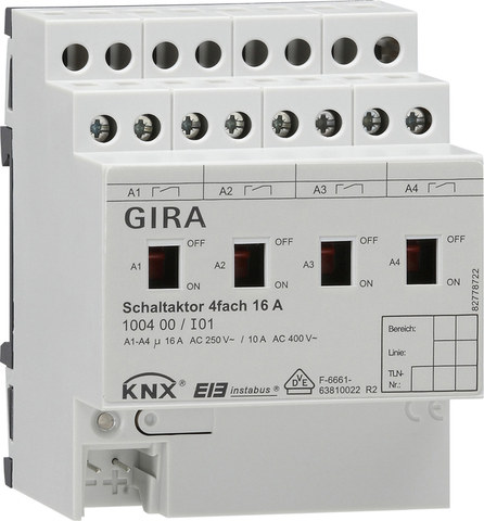 Gira swit.act. 4-g 16 A man.act. KNX DRA — manufacturer representative image