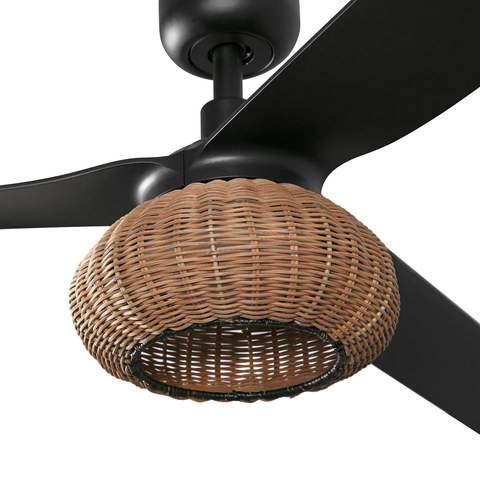 Faro Barcelona HAKA 270 Rattan light kit fan swt 110V — manufacturer representative image