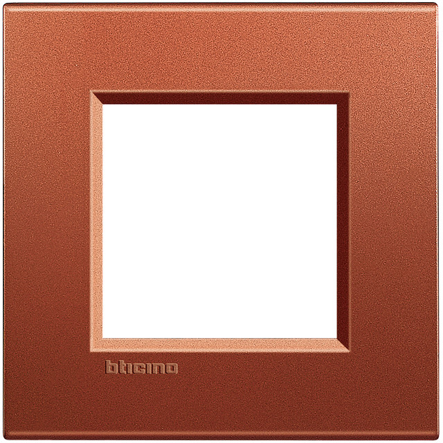 BTicino Square cover plate 2 modules - brick — LNA4802RK