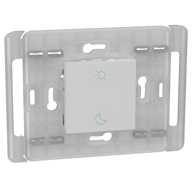 BTicino Wireless No-Battery control equipped with 2 buttons for activating Wake Up / Sleep scenarios — JW4574CWG