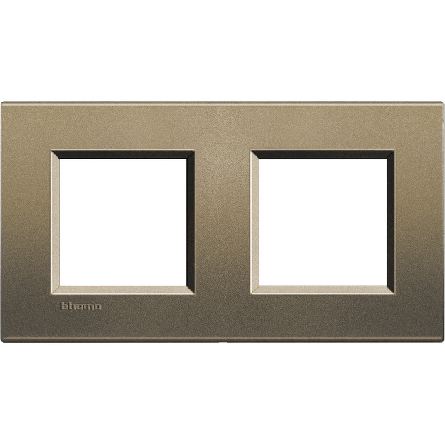 BTicino Square cover plate 2x2P 71mm Square — LNA4802M2SQ