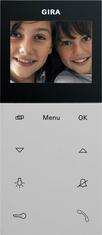Gira Surface-mounted video home station Plus grey matt (laquered) System 55 — 1239015