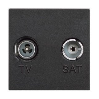 BTicino TV socket terminal demixed coaxial socket -10dB attenuation, for centralized TV systems — RG4217M2P10