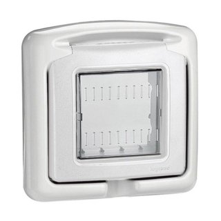BTicino IP55 waterproof Covers - grey color - 2 modules — 27602