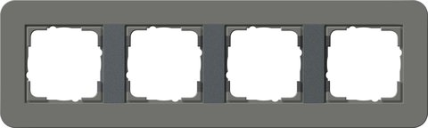Gira E3 cover frame dark grey soft touch with anthracite carrier frame dark grey Soft Touch with anthracite carrier frame — 0214423