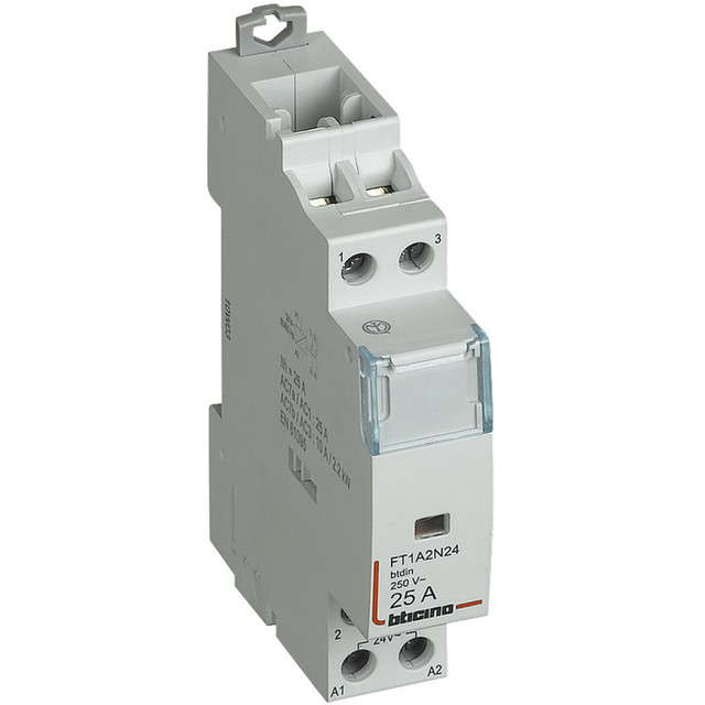 BTicino Contactor In=10/25A - Vn=24 Vac - 2NO - 1 module — FT1A2N24