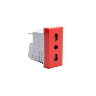 BTicino Italian standard P17/11 socket outlets. 2 P+E 16 A 250 Va.c. — J4180RAB