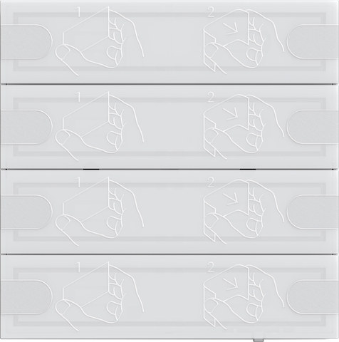 Gira PB sens.4.95 Kmf 4-g + st.-up rock. OneKNX white — manufacturer representative image