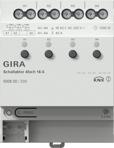 Gira swit.act. 4-g 16 A KNX DRA — manufacturer representative image