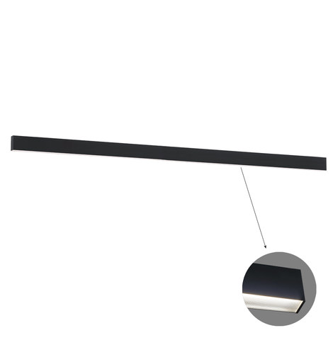 Viokef Linear Ceiling L3380 4000K Black Microprismatic Dim. Ciba — manufacturer representative image