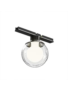 Zambelis 23117 MAGNETIC CLEAR ROUND LED LIGHT 3W 3000K DALI BLACK FOR 48V ULTRA SLIM MAGNETIC TRACK 15MM