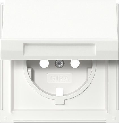 Gira Cover for SCHUKO socket outlet 16 A 250 V~ with hinged cover pure white TX_44 — 492266