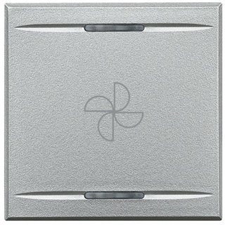 BTicino Key cover for 2 functions with illuminated lens with screen printing symbol 'aspirator' — HC4911/2BC