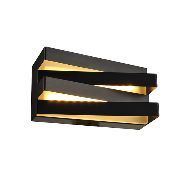 ACA Lighting WALL MOUNTED LUMINAIRE LED 12W 3000K 960LM BLACK METAL 20X11X9CM MILANO — V80LEDW20BK