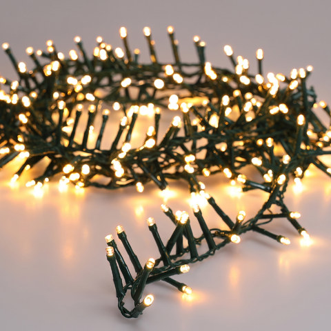 ACA Lighting XMAS CLUSTER LED LIGHTS 1250 EXTRA WW 5mm BULB GREEN LEADWIRE 3m IP44 ADAPTER 220/240VAC-31VDVC 6W 8 FUNCTIONS MEMORY& 8/16 TIMER L25m — manufacturer representative image