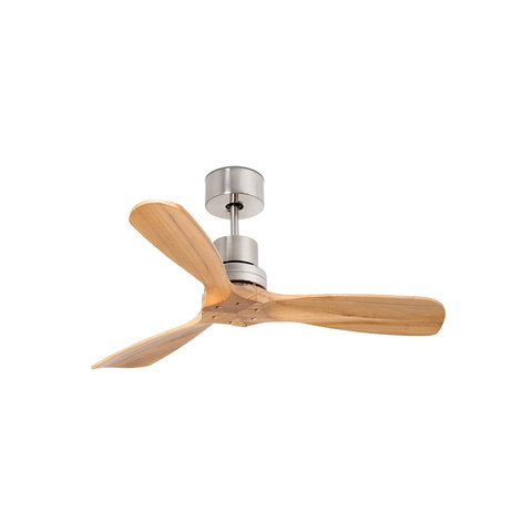Faro Barcelona MINI LANTAU S Matt nickel/pine fan — manufacturer representative image
