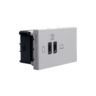 BTicino Double USB sockets - 2 x Type-C 63 W — JG4395CC