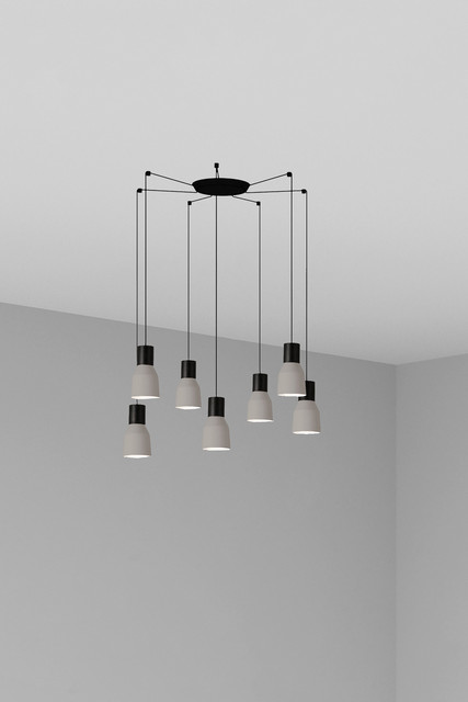 Faro Barcelona KOMBO 120 7L Grey pendant lamp — 68591-7L