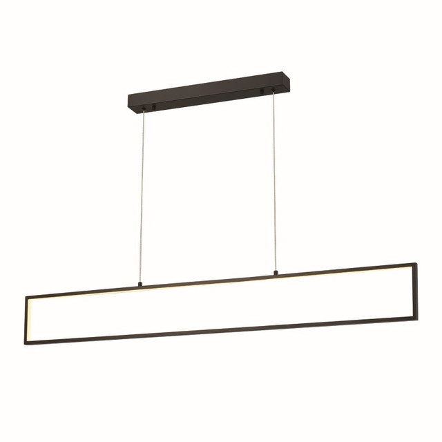 ACA Lighting PENDANT LUMINAIRE LED 32W 3000K 2600LM AELIA BLACK METAL IP20 120X6XH150CM — PN30LEDPBK