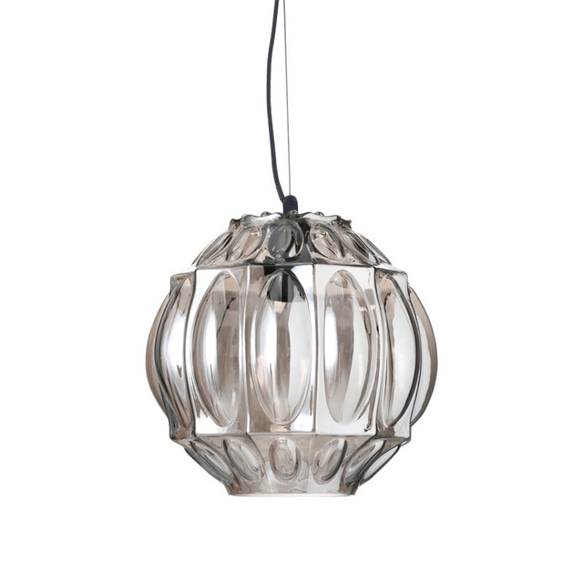 ACA Lighting NETTO PENDANT 1ΧΕ27 GLASS GREY Φ25ΧΗ120CM — GN271PSG