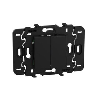 BTicino Double wireless Light switch. No battery - 2 modules - dark — YD4003CWDG