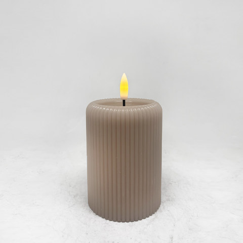 ACA Lighting LED BATTERY BEIGE WAX CANDLE WITH WATER EFFECT FLICKERING 2AA BATTERIES (NOT INCLUDED) 75x100mm — manufacturer representative image