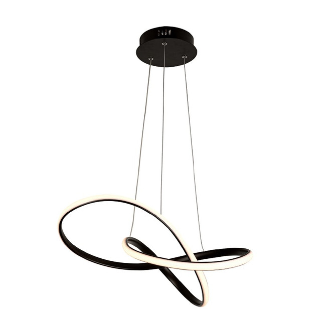 ACA Lighting PENDANT LIGHTING LED 48W 3000K 2880LM BLACK ALUMINUM 48Χ44XΗ120CM GORDIUS — HM92LEDP48BK