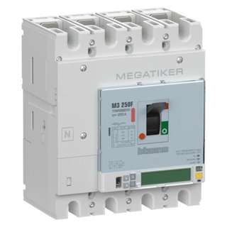 BTicino M3 250F - electronic Mccb with differential protection 4P - 250A - 36kA — T734F250ED10