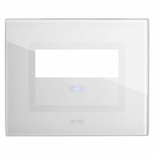 AVE VERATOUCH FR.PLATE W/NAME TAG WHITE — 44PVTC88BL