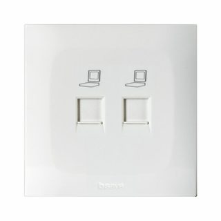 AVE CAT. 6 2 GANG DATA SOCKET RJ45 2M — BSN21027C6