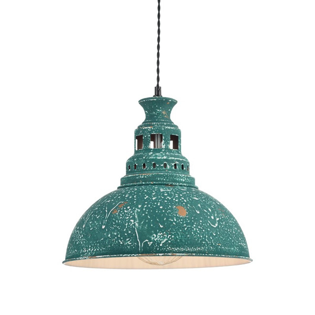 ACA Lighting PENDANT 1ΧΕ27 METALIC GREEN ANTIQUE Φ35ΧΗ135CM NEVADA — KS198435PTR