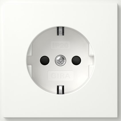 Gira SCHUKO socket outlet 16 A 250 V~ with increased contact protection (Safety Plus) (IP20) pure white TX_44 — 445366