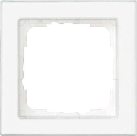 Gira E2 cover frame completely inscribable pure white matt clear / pure white glossy — 071122
