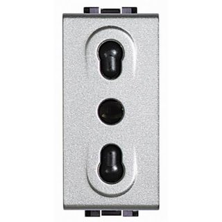 BTicino Socket 2P+T 10/16A 250 Vac - shielded tulip contacts — NT4180