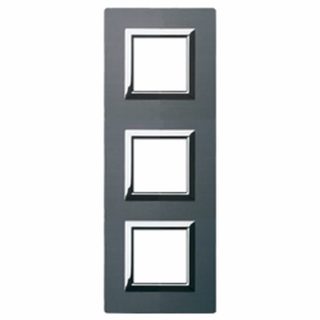 AVE Vera 44 brushed anthracite aluminium plate, 6 (2+2+2) modules — 44PA26ANS