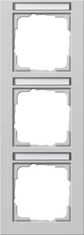 Gira E2 cover frame with inscription space grey matt grey matt (lacquered) — 110337