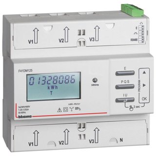 BTicino Three-phase meter for direct connection - ouput RS485 — F41DM125