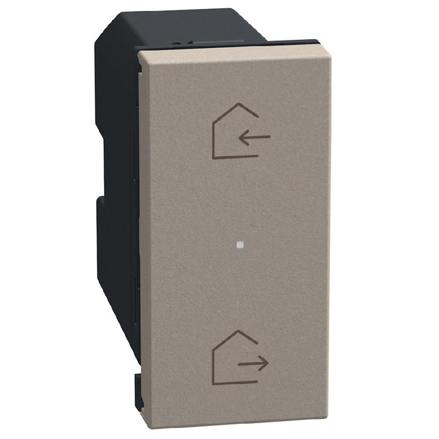 BTicino Flush-mounting wireless Home/Away scenario controls - 3V battery power supply - stone — YG4570CWI