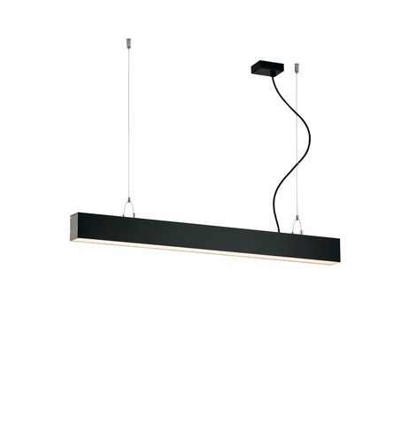 Viokef Linear Suspended Direct+Indirect L1140 4000K Black Dim. Station Ultra — manufacturer representative image