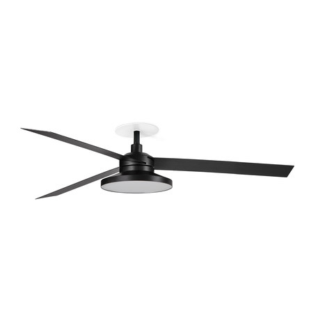 Faro Barcelona CRUISER RECESSED TAK L Black fan 2700K — manufacturer representative image