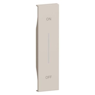 BTicino Lightable cover, 1 module - ON/OFF symbol for devices item K4672M2L, K4652M2 and K4652M3. Sand — KM01MHAG